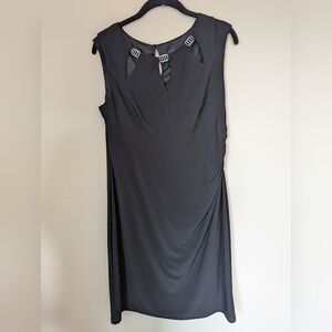 Scarlett Black Mini Cocktail with Embellished Neckline Size 12